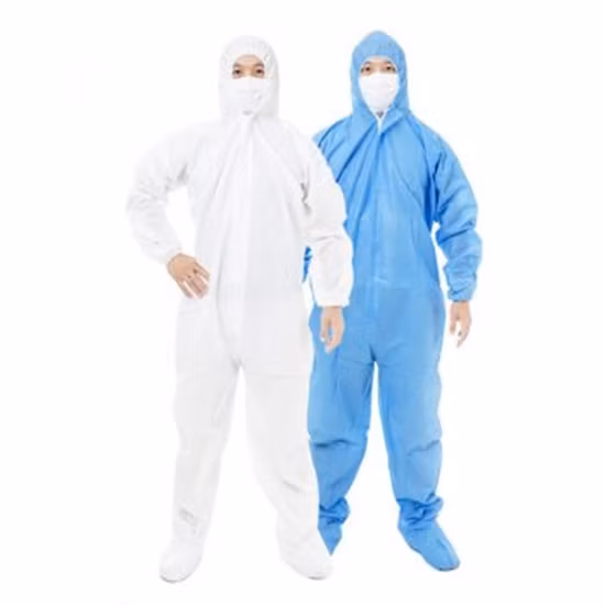 Ropa de trabajo de alta calidad Mono desechable tipo 5/6 microporoso combinado con SMS en general