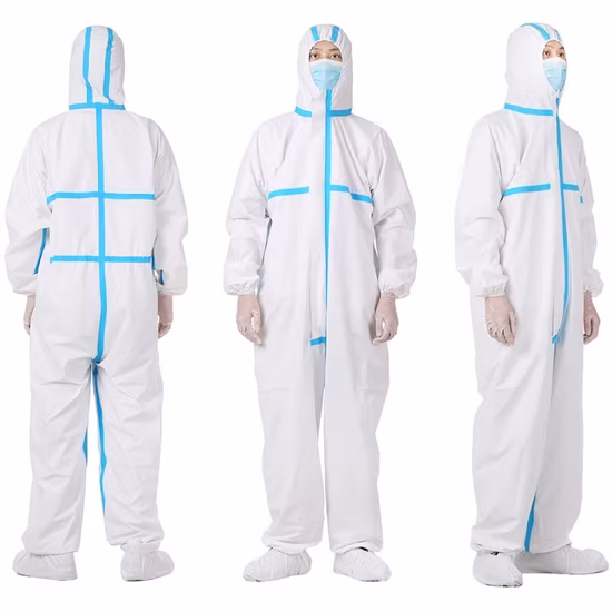 CE tipo 4&5&6 En14126 Mono microporoso no tejido desechable impermeable y transpirable de alta calidad para la protección personal